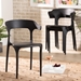 Baxton Studio Gould Modern Transtional Black Plastic 4-Piece Dining Chair Set - BSOAY-PC09-Black Plastic-DC