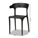 Baxton Studio Gould Modern Transtional Black Plastic 4-Piece Dining Chair Set - BSOAY-PC09-Black Plastic-DC