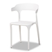 Baxton Studio Gould Modern Transtional White Plastic 4-Piece Dining Chair Set - BSOAY-PC09-White Plastic-DC