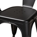 Baxton Studio Ryland Modern Industrial Black Finished Metal 4-Piece Dining Chair Set - BSOAY-MC02-Black Matte-DC