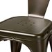 Baxton Studio Ryland Modern Industrial Brown Finished Metal 4-Piece Dining Chair Set - BSOAY-MC02-Gun Metal-DC