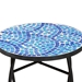 Baxton Studio Gaenor Modern and Contemporary Black Metal and Blue Glass Plant Stand - BSOH01-97880-Mosaic Plant Stand