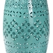 Baxton Studio Lavinia Modern and Contemporary Teal Finished Metal Outdoor Side Table - BSOH01-97939E Teal Metal Side Table