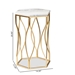 Baxton Studio Kalena Modern and Contemporary Gold Metal End Table with Marble Tabletop - BSOH01-97049-Metal/Marble Side Table