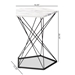 Baxton Studio Oberon Modern and Contemporary Black Finished Metal End Table with Faux Marble Tabletop - BSOH01-103617 Metal Console Table