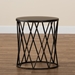 Baxton Studio Finnick Modern Industrial Antique Black finished Metal End Table - BSOH01-102535 Metal Side Table