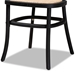 Baxton Studio Garold Mid-Century Modern Brown Woven Rattan and Black Wood 2-Piece Cane Dining Chair Set - BSOC19-Black-Beechwood/Rattan-DC