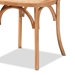 Baxton Studio Tartan Mid-Century Modern Brown Woven Rattan and Wood 2-Piece Dining Chair Set - BSOFC02-Natural Wood-Beechwood/Rattan-DC