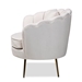 Baxton Studio Garson Glam and Luxe Beige Velvet Fabric Upholstered and Gold Metal Finished Accent Chair - BSODC-02-2-Velvet Beige-Chair