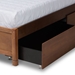 Baxton Studio Yara Modern and Contemporary Walnut Brown Finished Wood Queen Size 4-Drawer Platform Storage Bed Frame - BSOMG0068-Walnut-4DW-Queen-Frame