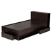 Baxton Studio Carlson Modern and Contemporary Espresso Brown Finished Wood Twin Size 3-Drawer Platform Storage Bed - BSOSEBED1302918-Modi Wenge-Twin