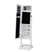 Baxton Studio Madigan Modern and Contemporary White Finished Wood Jewelry Armoire with Mirror - BSOJC465B-WH-White
