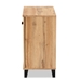 Baxton Studio Coolidge Modern and Contemporary Oak Brown Finished Wood 2-Door Shoe Storage Cabinet - BSOFP-01LV-Wotan Oak