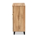Baxton Studio Coolidge Modern and Contemporary Oak Brown Finished Wood 1-Drawer Shoe Storage Cabinet - BSOFP-02LV-Wotan Oak