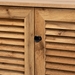 Baxton Studio Coolidge Modern and Contemporary Oak Brown Finished Wood 3-Door Shoe Storage Cabinet - BSOFP-04LV-Wotan Oak
