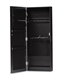 Baxton Studio Pontus Modern and Contemporary Black Finished Wood Wall-Mountable Jewelry Armoire with Mirror - BSOJC406-BK-Black