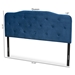 Baxton Studio Gregory Modern and Contemporary Navy Blue Velvet Fabric Upholstered King Size Headboard - BSOGregory-Navy Blue Velvet-HB-King