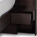 Baxton Studio Dexton Modern and Contemporary Dark Brown Finished Wood Queen Size Platform Storage Bed - BSOSEBED13031026-Modi Wenge-Queen