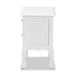Baxton Studio Caelan Classic and Traditional White Finished Wood 2-Drawer End Table - BSOFZC020117-White-ET
