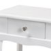 Baxton Studio Peterson Classic and Traditional White Finished Wood 1-Drawer Nightstand - BSOLYA20-231-White-NS