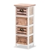 Baxton Studio Palta Modern and Contemporary Two-Tone White and Oak Brown Finished Wood 4-Drawer Storage Unit - BSO7692-White 4DW