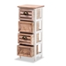 Baxton Studio Palta Modern and Contemporary Two-Tone White and Oak Brown Finished Wood 4-Drawer Storage Unit - BSO7692-White 4DW