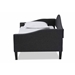 Baxton Studio Milligan Modern and Contemporary Charcoal Fabric Upholstered and Dark Brown Finished Wood Full Size Daybed - BSOMilligan-Charcoal Grey-Daybed-Full