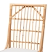 bali & pari Rose Modern Bohemian White Fabric Upholstered and Natural Brown Rattan Dining Chair - BSORose-Rattan-DC No Arm