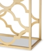 Baxton Studio Calanthe Modern and Contemporary Gold Finished Metal Console Table with Marble Tabletop - BSOH01-93949-Metal/Marble-Console