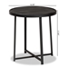 Baxton Studio Sadiya Modern Industrial Black Finished Metal Outdoor Side Table - BSOH01-99169-Metal Small Side Table