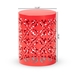 Baxton Studio Jamila Modern and Contemporary Red Finished metal Outdoor Side Table - BSOH01-104258 Red Metal Side Table