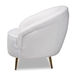 Baxton Studio Urian Modern and Contemporary White Boucle Upholstered and Gold Finished Metal Accent Chair - BSO2013-White/Gold-CC