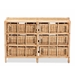 bali & pari Dariana Modern Bohemian Natural Brown Rattan 6-Drawer Storage Cabinet - BSORBS018-Rattan-6DW-Cabinet