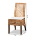 bali & pari Argos Modern Bohemian  Natural Brown Rattan 2-Piece Dining Chair Set - BSOArgos-Rattan-DC