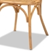 bali & pari Wina Modern Bohemian Natural Brown Rattan 2-Piece Dining Chair Set - BSOWina-Rattan-DC