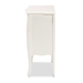 Baxton Studio Eliya Classic and Traditional White Finished Wood 3-Drawer Storage Cabinet - BSOJY18B017-White-3DW-Cabinet