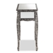 Baxton Studio Wycliff Industrial Glam and Luxe Silver Finished Metal and Mirrored Glass 2-Drawer Console Table - BSOJY20B141-Silver-Console