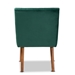 Baxton Studio Alvis Mid-Century Modern Emerald Green Velvet Upholstered and Walnut Brown Finished Wood Dining Chair - BSOBBT8063-Emerald Velvet/Walnut-CC