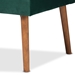 Baxton Studio Alvis Mid-Century Modern Emerald Green Velvet Upholstered and Walnut Brown Finished Wood 2-Piece Dining Nook Banquette Set - BSOBBT8063-Emerald Velvet/Walnut-2PC SF Bench