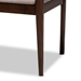 Baxton Studio Coretta Mid-Century Modern Warm Grey Fabric and Dark Brown Finished Wood 2-Piece Dining Chair Set - BSOBW21-01C-Grey/Cappuccino-DC