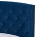 Baxton Studio Joanna Modern and Contemporay Navy Blue Velvet Fabric Upholstered and Dark Brown Finished Wood King Size Platform Bed - BSODV20812-Navy Blue Velvet-King