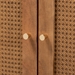 Baxton Studio Ramiel Mid-Century Modern Ash Walnut Finished Wood and Rattan 1-Drawer Sideboard - BSOMG9005-Ash Walnut/Rattan-Sideboard