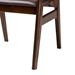 Baxton Studio Cleo Mid-Century Modern Espresso Leather Effect Fabric and Dark Brown Finished Wood 2-Piece Dining Chair Set - BSOBW20-17C-Dark Brown/Cappuccino-DC