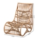 Baxton Studio Genera Modern Bohemian Natural Rattan Lounge Chair - BSODC512-Rattan-CC