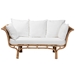 Baxton Studio Edana Modern Bohemian Natural Rattan Sofa With Cushion - BSODC151023-Rattan-SF