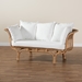 Baxton Studio Edana Modern Bohemian Natural Rattan Sofa With Cushion - BSODC151023-Rattan-SF