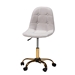 Baxton Studio Kabira Contemporary Glam and Luxe Grey Velvet Fabric and Gold Metal Swivel Office chair - BSONF02-Grey Velvet/Gold-Office Chair