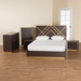 Baxton Studio Arcelia Contemporary Glam and Luxe Two-Tone Dark Brown and Gold Finished Wood Queen Size 5-Piece Bedroom Set - BSOSEBED13032026-Modi Wenge/Gold-Queen-5PC Set