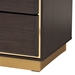 Baxton Studio Arcelia Contemporary Glam and Luxe Two-Tone Dark Brown and Gold Finished Wood Queen Size 5-Piece Bedroom Set - BSOSEBED13032026-Modi Wenge/Gold-Queen-5PC Set