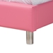 Baxton Studio Canterbury Contemporary Glam Pink Faux Leather Upholstered Full Size 3-Piece Bedroom Set - BSOBBT6440-Full-Pink-3PC Set